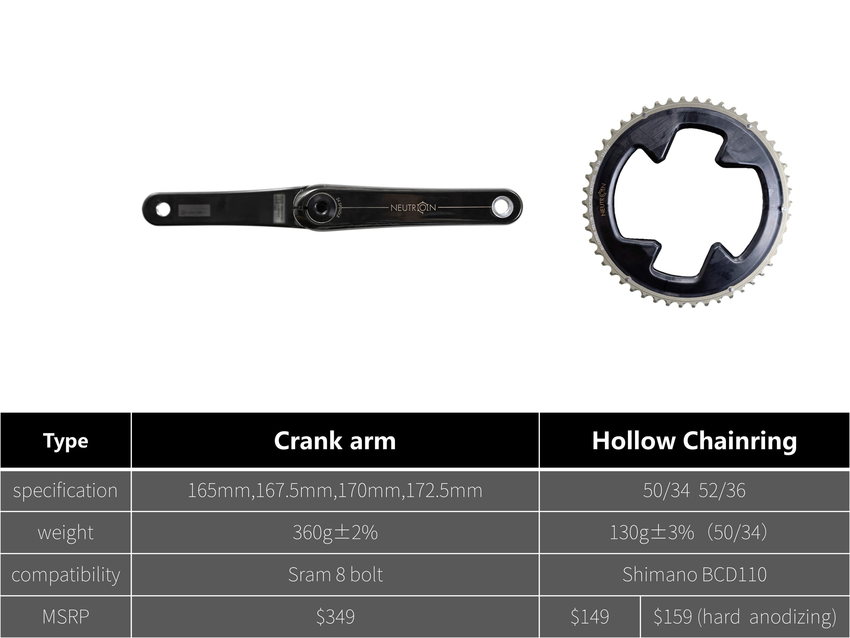 Neutron Crankset with SIGEYI Power Meter Neutron component